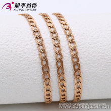 Xuping Fashion Rose Gold Color Scrub Surface Necklace (42537)